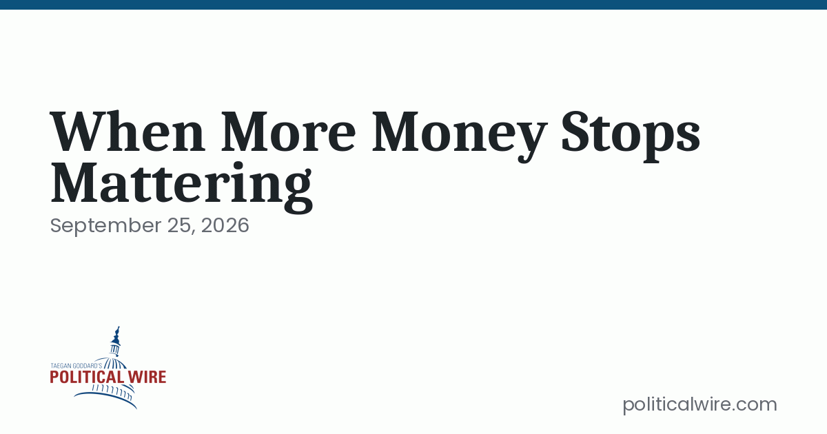 When More Money Stops Mattering